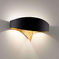 Selene Zwart-gouden design-wandlamp Scudo
