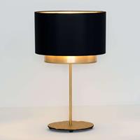 Holländer Tafellamp Mattia, ovaal, dubbel, zwart/goud