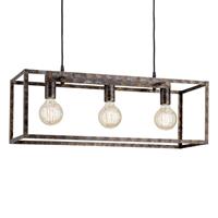 Orion Hanglamp Cage in roest-optiek 3 lamps