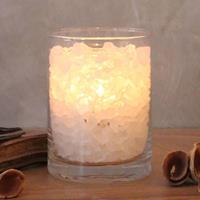 Wagner Life Design Salzkristall Polarfeuer Glas mit Palmwachs-Kerze