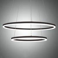 Fabas Luce LED hanglamp Giotto, 2-lamps, zwart