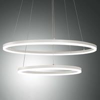 Fabas Luce LED hanglamp Giotto, 2-lamps, wit