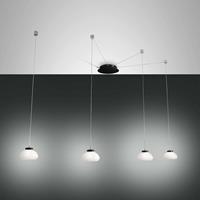 Fabas Luce Hanglamp Arabella decentraal 4-lamps, wit