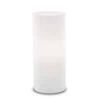 Ideallux Tafellamp Edo van witte glas, hoogte 23 cm