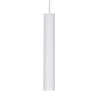 Ideallux LED-Pendelleuchte Look in schmaler Form, weiß