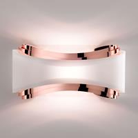 Selene LED-Wandlampe Ionica, Kupfer mit Glasblende
