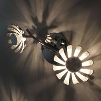 Eco-Light LED-Deckenleuchte Bloom zweiflammig silber