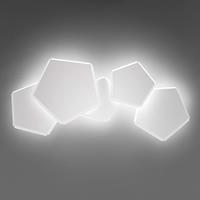 Selene LED wandlamp Pleiadi in wit, 5-lamps