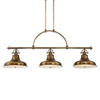 QUOIZEL Hanglamp Emery 3-lamps messing