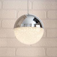 Schuller LED hanglamp Sphere, chroom, 1-lamp, Ø 12 cm