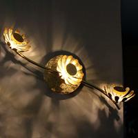 Eco-Light LED-Deckenleuchte Bloom dreiflammig gold