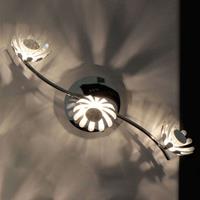 Eco-Light LED-Deckenleuchte Bloom dreiflammig silber