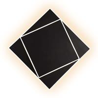 Mantra LED-Wandleuchte Dakla, schwarz, 28x28 cm