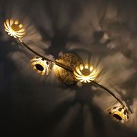 Eco-Light LED-Deckenleuchte Bloom vierflammig gold