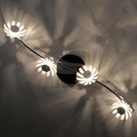 Eco-Light LED-Deckenleuchte Bloom vierflammig silber
