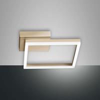 Fabas Luce LED plafondlamp Bard, 27x27cm, matgoud finish