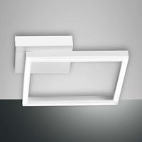 Fabas Luce LED plafondlamp Bard, 27x27cm, wit
