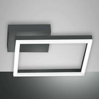Fabas Luce LED plafondlamp Bard, 27x27 cm, antraciet