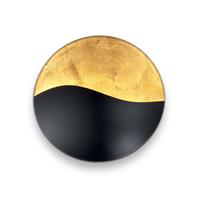 Ideallux Wandlamp Sunrise G9, zwart / goud, Ø 27,5 cm