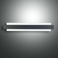 Fabas Luce LED-Wandleuchte Regolo mit Metallfront schwarz