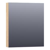 Saniclass Plain Spiegelkast 59x70x15cm Grey Oak Linksdraaiend SK-PL60LGO