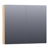 Saniclass Plain Spiegelkast 80x70x15cm Grey Oak SK-PL80GO