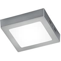 BES LED LED Plafondlamp - Plafondverlichting - Trion Zonin - 12W - Warm Wit 3000K - Vierkant - Mat Nikkel - Aluminium