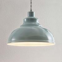 Lampenwelt.com Vintage hanglamp Albertine, metaal, lichtblauw