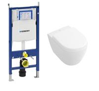 Geberit UP320 toiletset met Villeroy & Boch Subway 2.0 compact wandcloset met Direct Flush en zitting