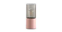 Home Sweet Home tafellamp Cilinder 25 - roze / smoke glas