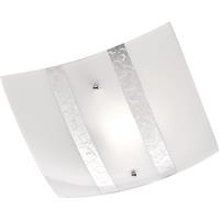 BES LED LED Plafondlamp - Plafondverlichting - Trion Niki - E27 Fitting - 1-lichts - Vierkant - Mat Zilver - Glas