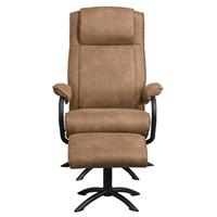 Relaxfauteuil Vic incl. hocker - taupe