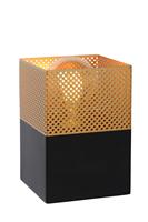 Lucide LED Wandleuchte Renate aus Metall in Schwarz und Gold E27