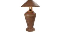 Fine Asianliving Bamboo Table Lamp Spiral Handmade Brown 40x40x65cm