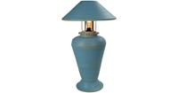 Fine Asianliving Bamboo Table Lamp Spiral Handmade Blue 40x40x65cm