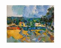 PGM Paul Cézanne - Uferlandschaft Kunstdruk 71x56cm