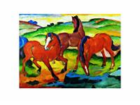 PGM Franz Marc - Die großen roten Pferde Kunstdruk 71x56cm