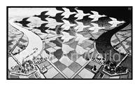 PGM M. C. Escher - Tag und Nacht Kunstdruk 86x55cm