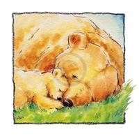 PGM Makiko - Mother Bear's Love II Kunstdruk 30x30cm