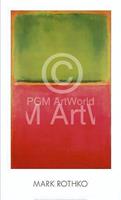 PGM Mark Rothko - Green Red on Orange Kunstdruk 96x58cm