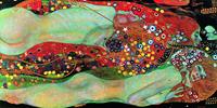 PGM Gustav Klimt - Wasserschlangen II Kunstdruk 100x50cm