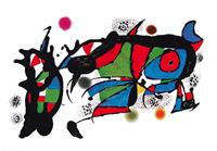 PGM Joan Miro - Obra de Joan Miro Kunstdruk 100x70cm