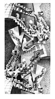 PGM M. C. Escher - Treppenhaus Kunstdruk 45x79cm
