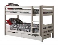 Vipack Stapelbedset Pino combo met stapelbed 140cm en 2 lades - wit