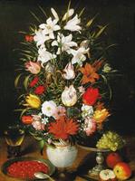 PGM Pieter D. J. Brueghel - Vaso ornato di fiori Kunstdruk 60x80cm
