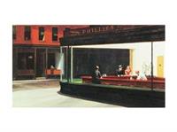 Yourdecoration Edward Hopper - Nighthawks Kunstdruk 80x60cm