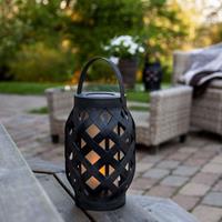 Best Season LED lantaarn Flame Lantern, zwart, hoogte 23 cm