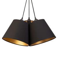 DUOLLA Hanglamp Twiggy, 3-lamps, zwart