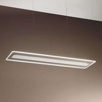 Linea Light LED-Hängeleuchte Antille, Glas, rechteckig, weiß