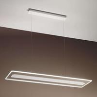 Linea Light LED hanglamp Antille, glas, rechthoekig, chroom